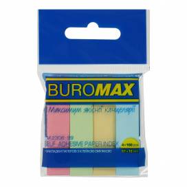 Бумага для заметок с липким слоем Buromax закладки бумажные BM.2306 микс 4*100л
