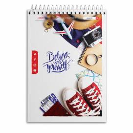 Блокнот ТМ Бріск 48арк. на спіралі «Gold Brisk» формат А6 спіраль зверху в клітинку СБВ-17