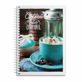 Блокнот ТМ Бріск 80арк. на спіралі «Gold Brisk» формат A6 спіраль збоку в клітинку СБВ-14