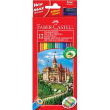 Цветные карандаши FaberCastell 12цв 120112 + точилка
