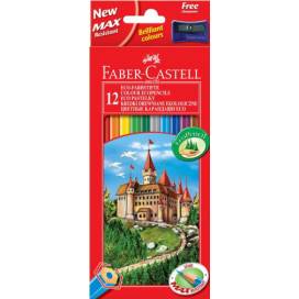 Цветные карандаши FaberCastell 12цв 120112 + точилка