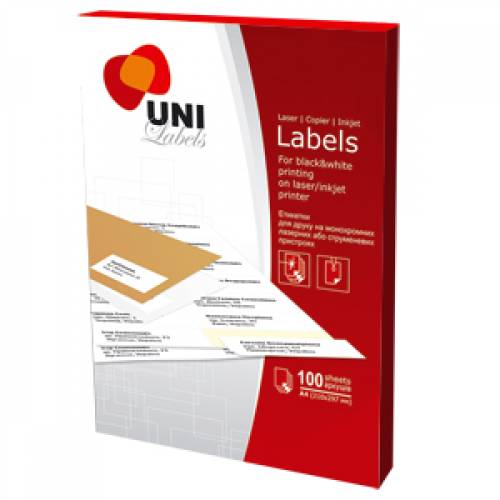 Бумага самоклейка A4 Uni Labeles 14шт на листе 105*42,4 100л
