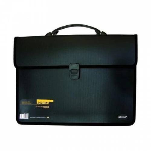 Портфель пластик Sholz формат B4 на 2 отделения № 10503