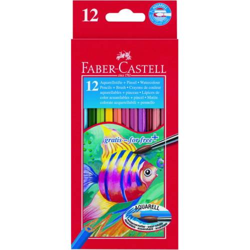 Цветные карандаши FaberCastell 12цв 114413 акварельные 1407 картонная упаковка рыбки