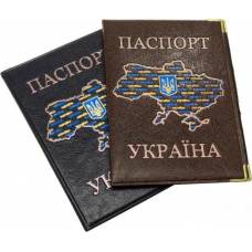 Обложка на документы Tascom паспорт України шкірзам Petek карта (индивидуальная упаковка)