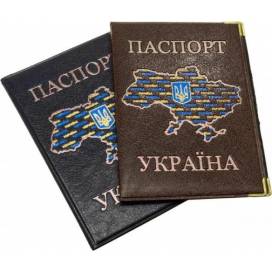 Обложка док Luxon паспорт Украины кожзам цвет микс ШК....1327