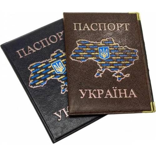 Обложка на документы Tascom паспорт України шкірзам Petek карта (индивидуальная упаковка)