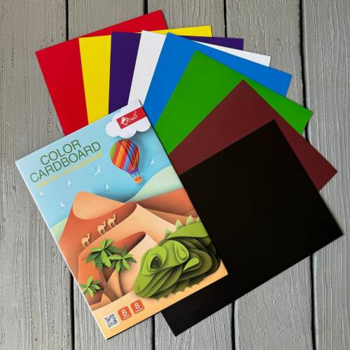 Цветной картон для детского творчества Скат А4  8л УП-21