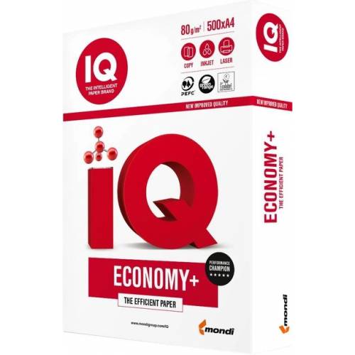 Бумага ксероксная белая A4 80г/м2 IQ 500л