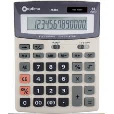 Калькулятор Optima O75506 14 разрядов 197х148мм настольный бухгалтерский