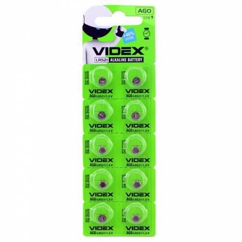 Батарейка Videx AG 0 (LR521) Батарейка Videx AG 0 (LR521)