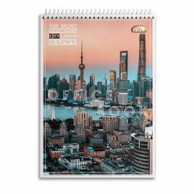 Блокнот ТМ Бріск 80арк. на спіралі «Gold Brisk» формат A5 спіраль зверху в клітинку СБВ-12