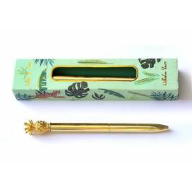 Ручка подарункова TM Wilhelm Buro WB 120 металл под золото поворотка ананас, упаковка кртон