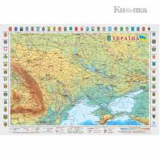 Карта настенная ИПТ формат А2 картон (не ламинированная) 65х45см Україна физическая