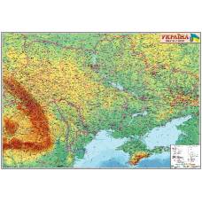 Карта настенная ИПТ Украина  80х110см физическая 1:1 250 000 картон с планками