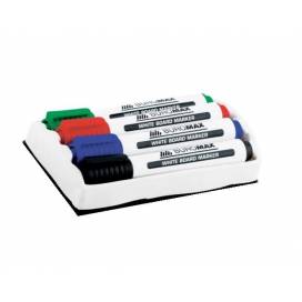 Набор маркеров для доски Buromax 4цв + губка BM.8800-84