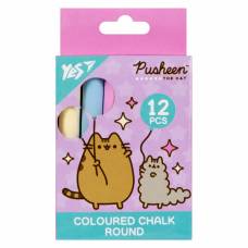 Мел цветной YES 12шт 6 цв 400515 "Pusheen" кругла Мел цветной YES 12шт 6 цв 400515 "Pusheen" кругла