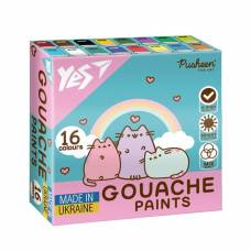 Набір гуашевих фарб YES 16кол 20мл Pusheen 230403