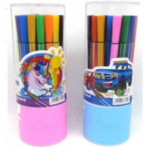 Фломастеры DK 24 кольори в пластиковому тубусі 1661-24 РОЗПРОДАЖ