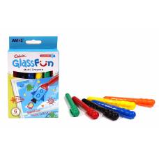 Набор для дет. творч TM Amos GF6P пастель для стекла 6цв Amos Glass Fun виготовлення 2019р
