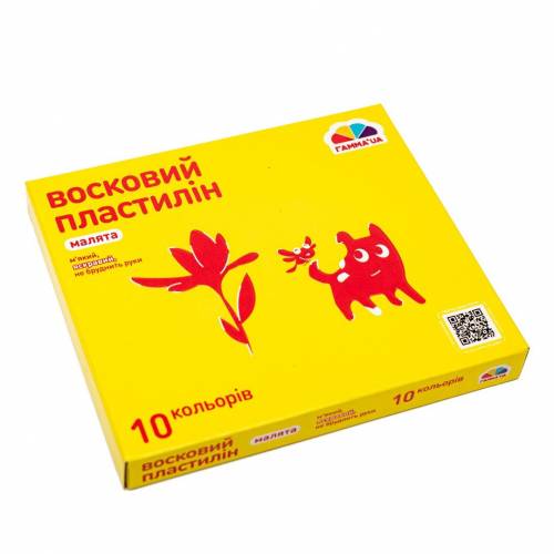 Пластилин Gamma UA Малята 10цв 120гр +стек 100304 аосковой