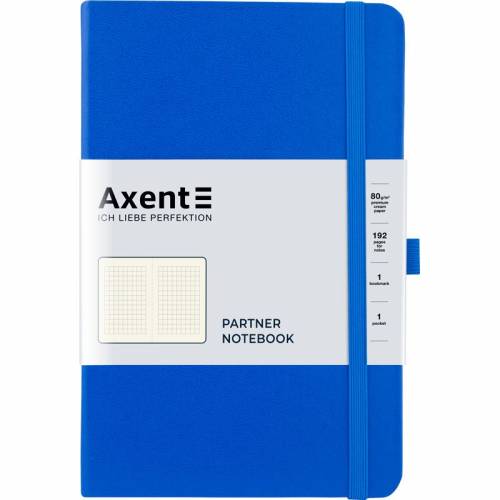 Блокнот Axent 8201 125*195 96л Partner клетка голубой