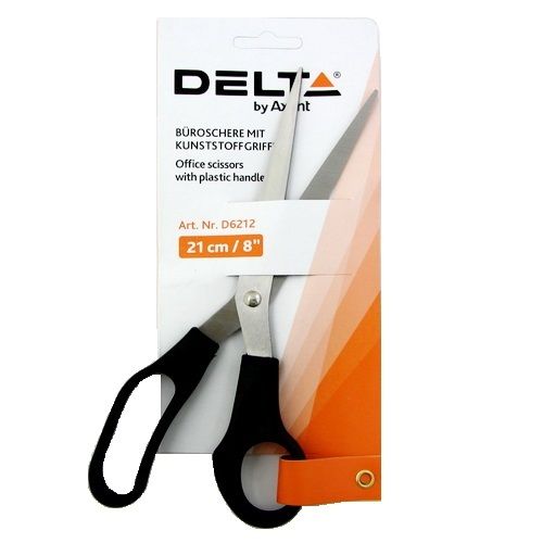 Ножницы офисн Delta D6212 21см чёрные