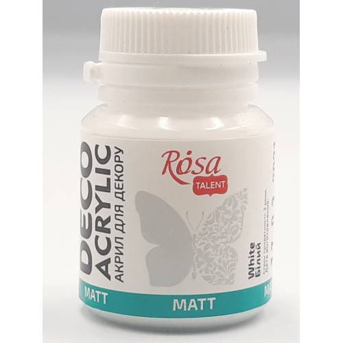 Краска акриловая Rosa Talent 20мл матовая  белая 20001