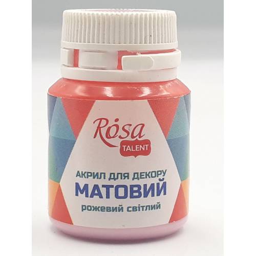 Краска акриловая Rosa Talent 20мл матовая розовый светлый 20033