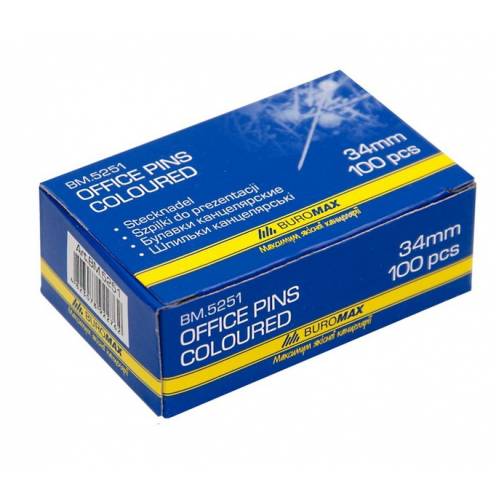 Кнопки Buromax шпильки 34мм 100шт BM.5251 Кнопки Buromax шпильки 34мм 100шт BM.5251