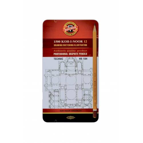 Набор простых карандашей KIR 1502/I Technic 12шт HB-10H Набор простых карандашей KIR 1502/I Technic 12шт HB-10H