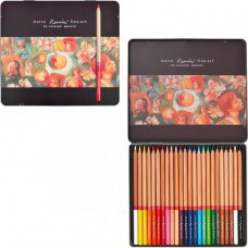 Цветные карандаши  Marco 24цв. FineArt-24TN круглые, кедр в метал упаковке ШК....1970