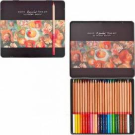 Цветные карандаши  Marco 24цв. FineArt-24TN круглые, кедр в метал упаковке ШК....1970