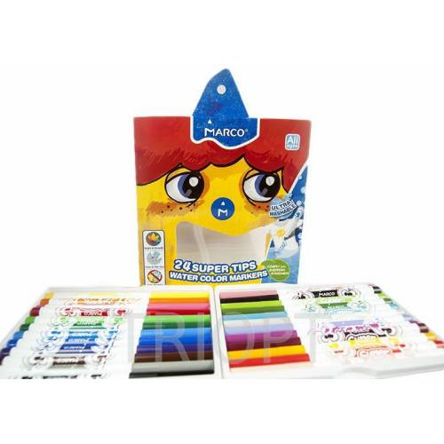 Фломастеры Marco 1630-24CB 24цв Super Washable в подарочн. упаковке