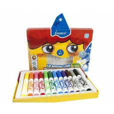 Фломастеры Marco 1632-12CB 12цв Super Washable Jambo