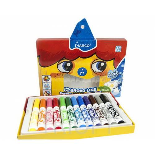 Фломастеры Marco 1632-12CB 12цв Super Washable Jambo