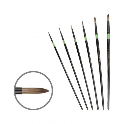 Пензель Kolos синтетика круглий Green strip 1019R № 8