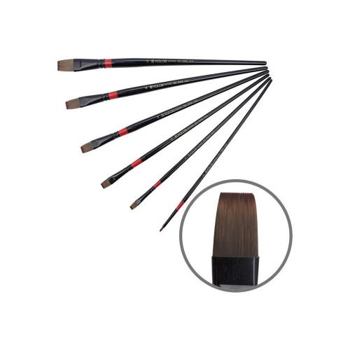Пензель Kolos синтетика плоский Red strip 1018F № 2