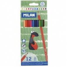 Цветные карандаши Milan 12цв трёхугольные ml.0722312