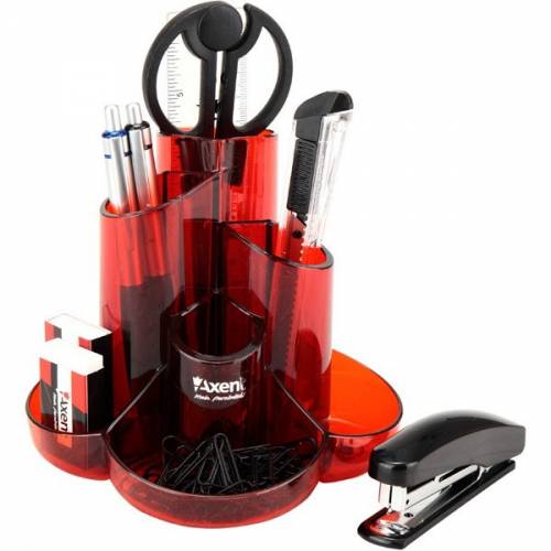 Настольный набор Axent 2105-06 (9 предметов) красный