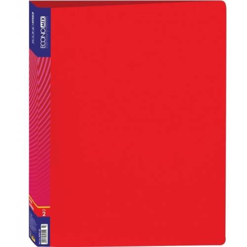Папка Economix 2 кільця A4 E30701-03 пластік 36мм червона RED