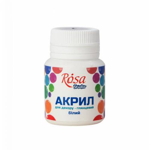 Краска акриловая Rosa Talent 20мл глянец белая 21001