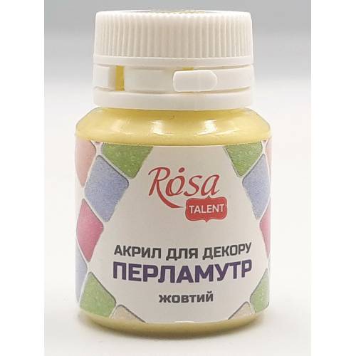 Краска акриловая Rosa Talent 20мл перламутр жёлтый 74 22034 Краска акриловая Rosa Talent 20мл перламутр жёлтый 74 22034