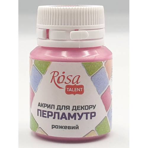 Краска акриловая Rosa Talent 20мл перламутр розовый 77 22037