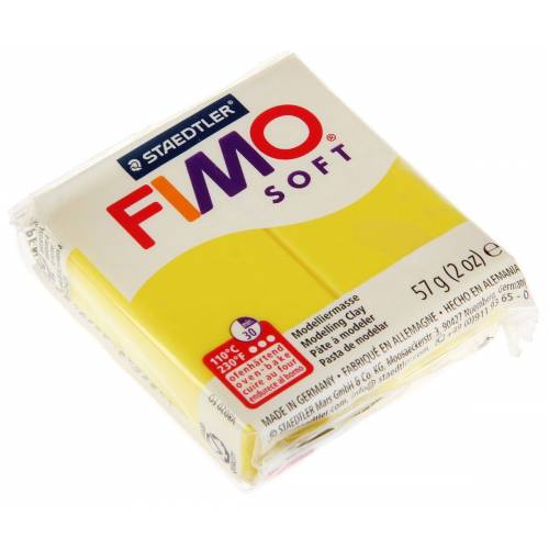 Глина полимерная FIMO Soft 57г 8020-10 лимонный