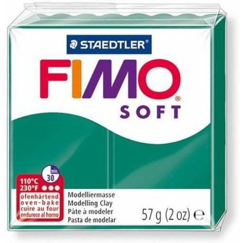 Глина полимерная FIMO Soft 57г 8020-56 изумрудный зеленый