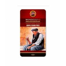 Цветные карандаши Koh-i-noor акварельные Mondeluz 12цв 3722 профессиональная серия, металлическая упаковка