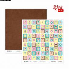 Бумага Rosa Talent с рис двухстор 30,48*30,48см 200г/м2 "Cake delicious" 4