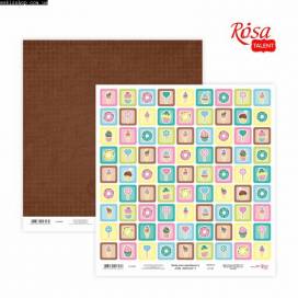 Бумага Rosa Talent с рис двухстор 30,48*30,48см 200г/м2 "Cake delicious" 4