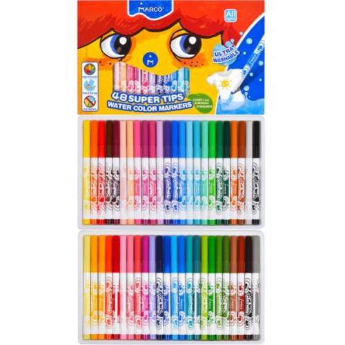 Фломастеры Marco 1630-48CB 48цв Super Washable в подарочн. упаковке
